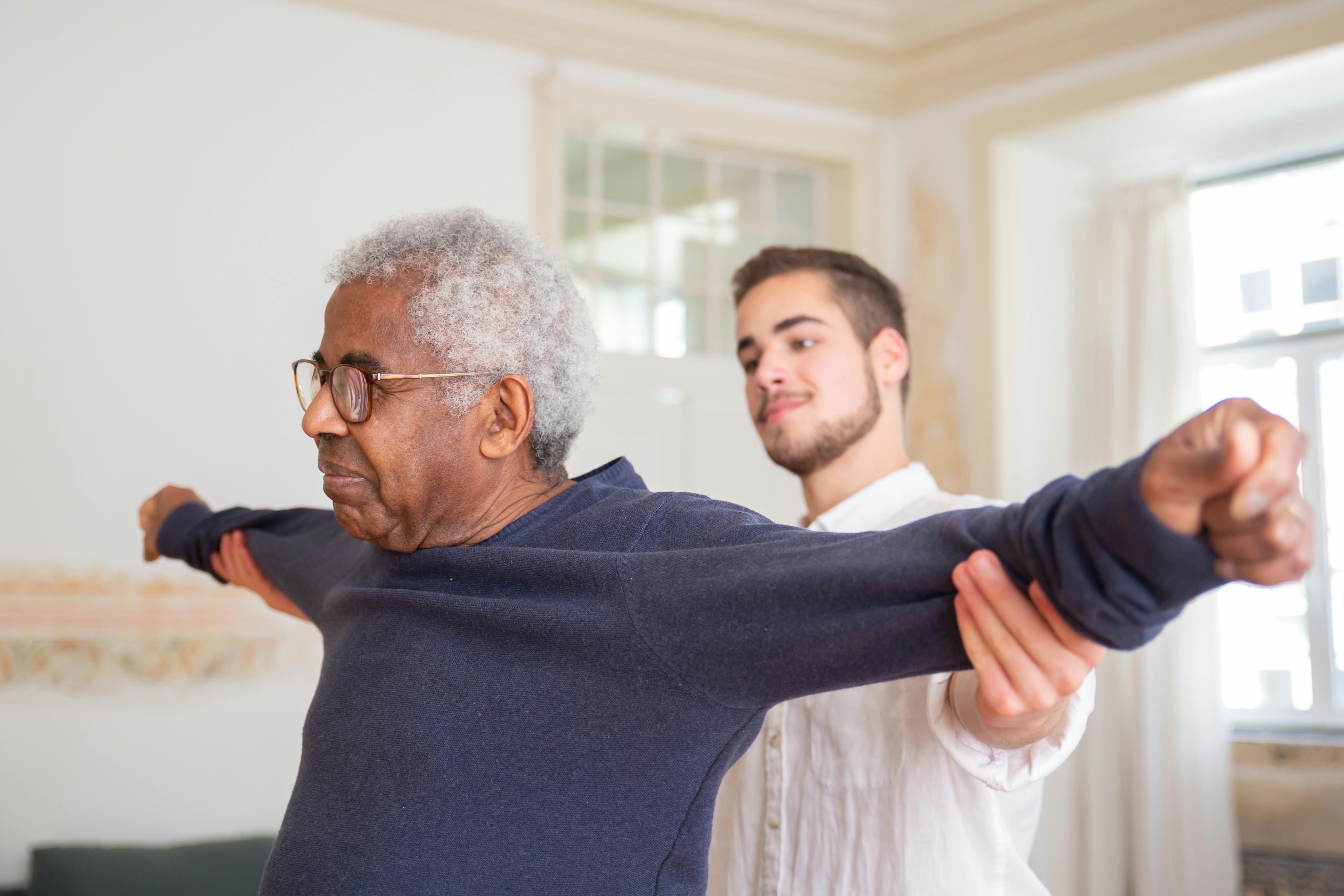 Resident in physical therapy session at The Waters of Muncie